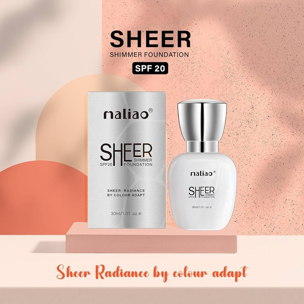 Maliao Sheer Shimmer Foundation SPF 20 - Radiant Finish for Face Makeup - Buy Online in Pakistan at Cosmia.pk