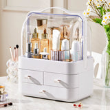 Portable cosmetic storage box white with clear lid - variant White