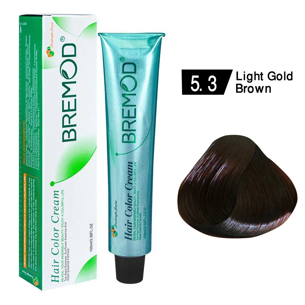 Bremod Hair Color Tube+Developer - 100ml - 5.3 Light Gold Brown