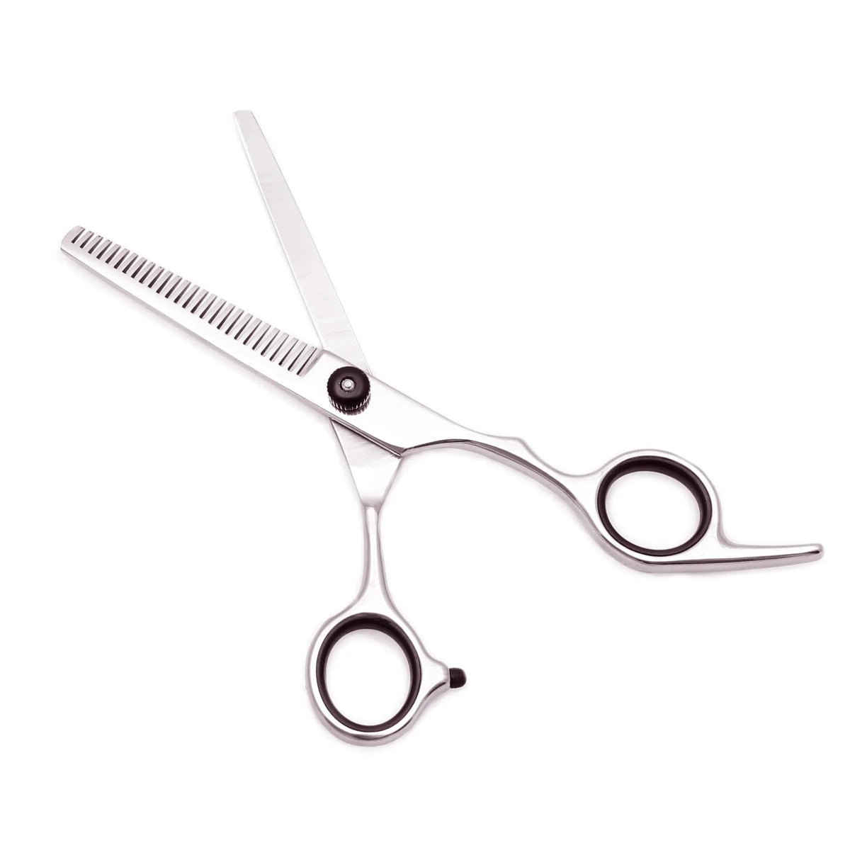 Silver small double blade hair thinning shears - variant silver small