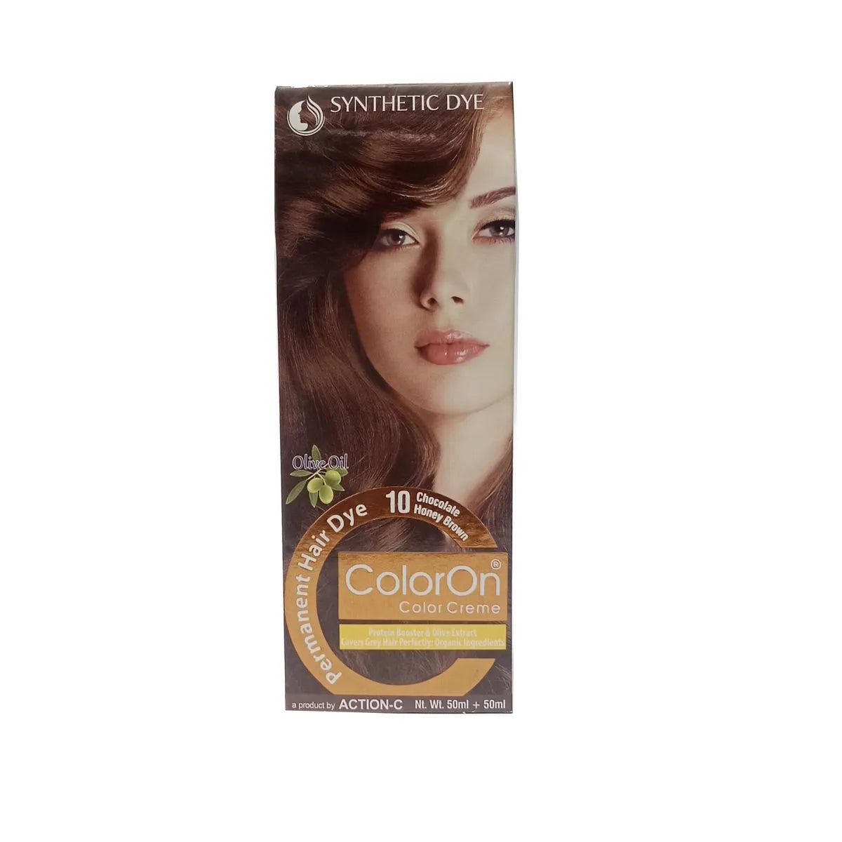 ColorOn Synthetic Dye Creme Hair Color - Chocolate Honey Brown