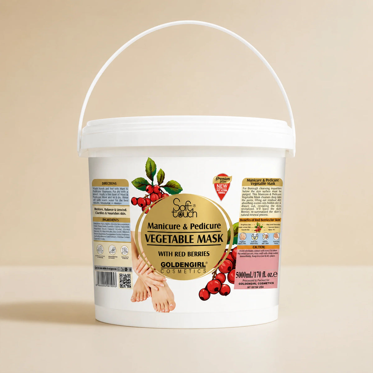 Soft Touch Manicure & Pedicure Vegetable Mask 5 Litre bucket - variant 5 Ltr