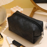 Black portable mini cosmetic bag PU - variant Black