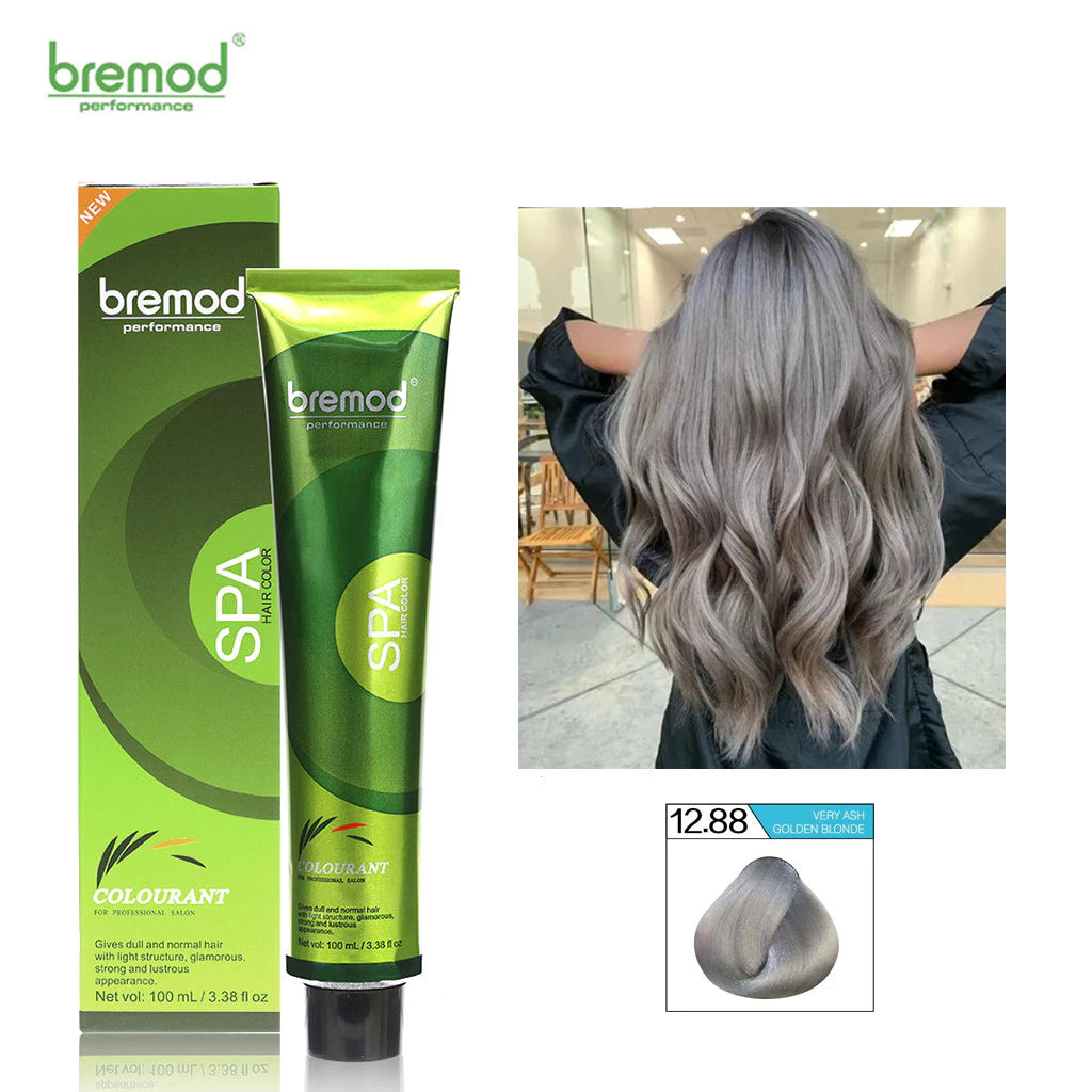 Bremod Hair Color Tube+Developer - 100ml - 12.88 Silver Ash Blond