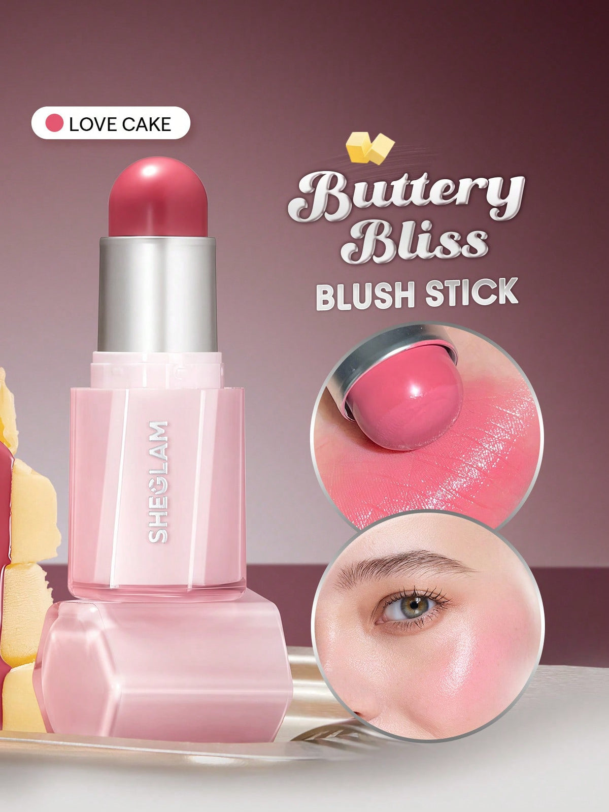 SHEGLAM Buttery Bliss Blush Stick - Love Cake