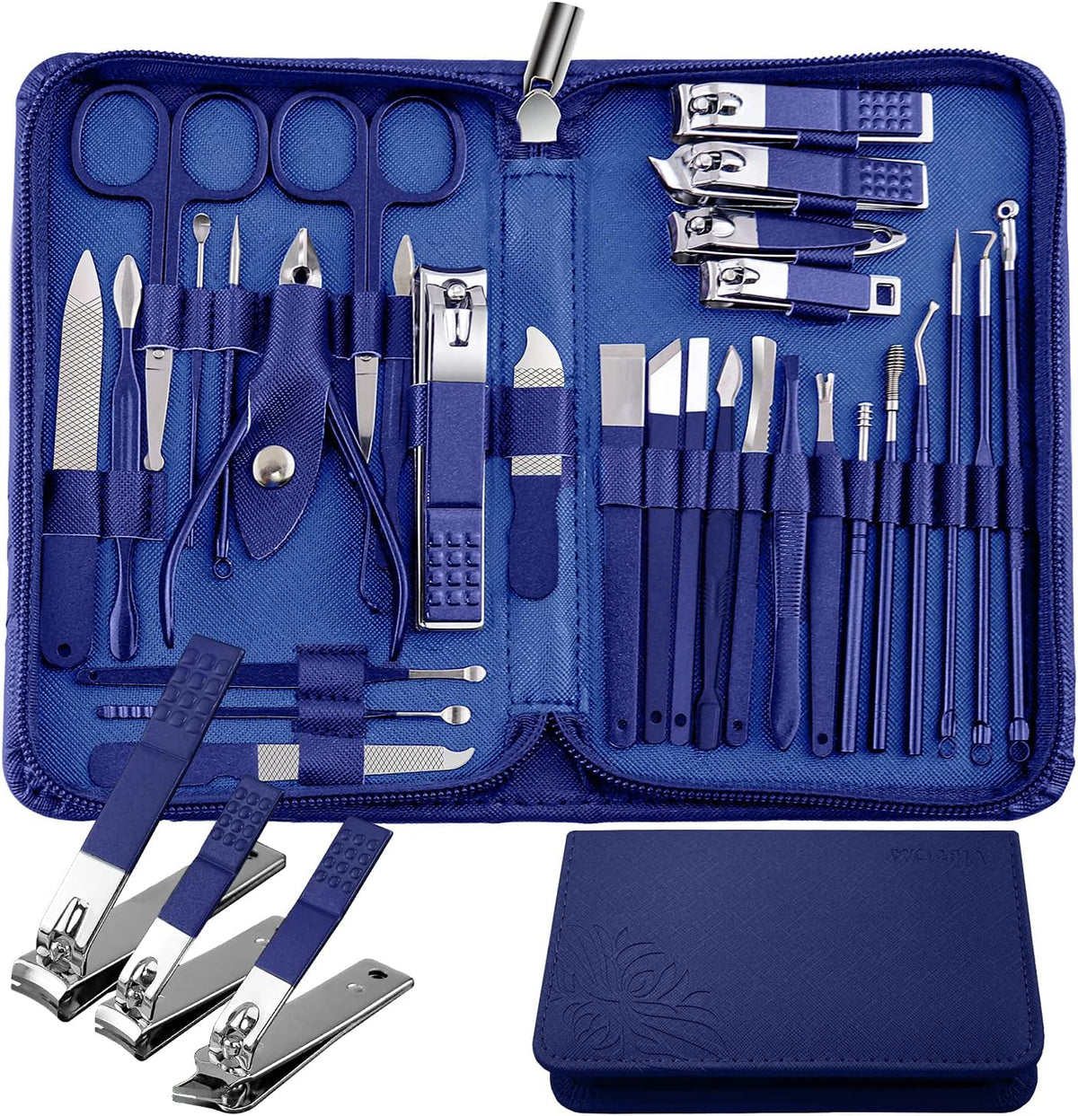 Manicure pedicure nail clipper set blue - variant Blue