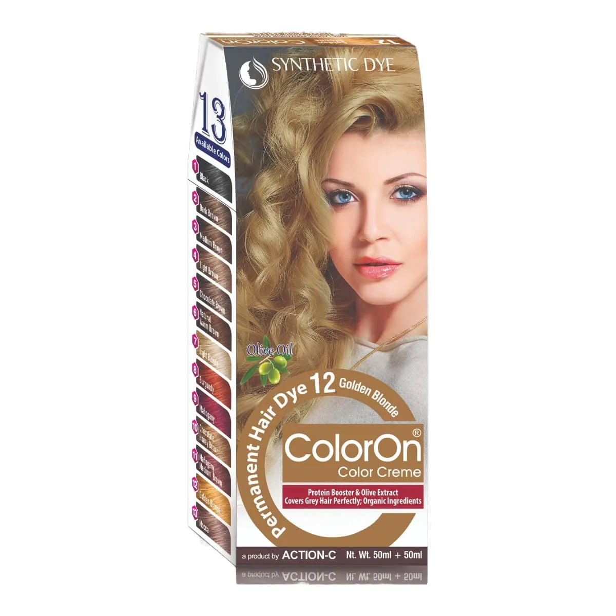 ColorOn Synthetic Dye Creme Hair Color - Golden Blonde