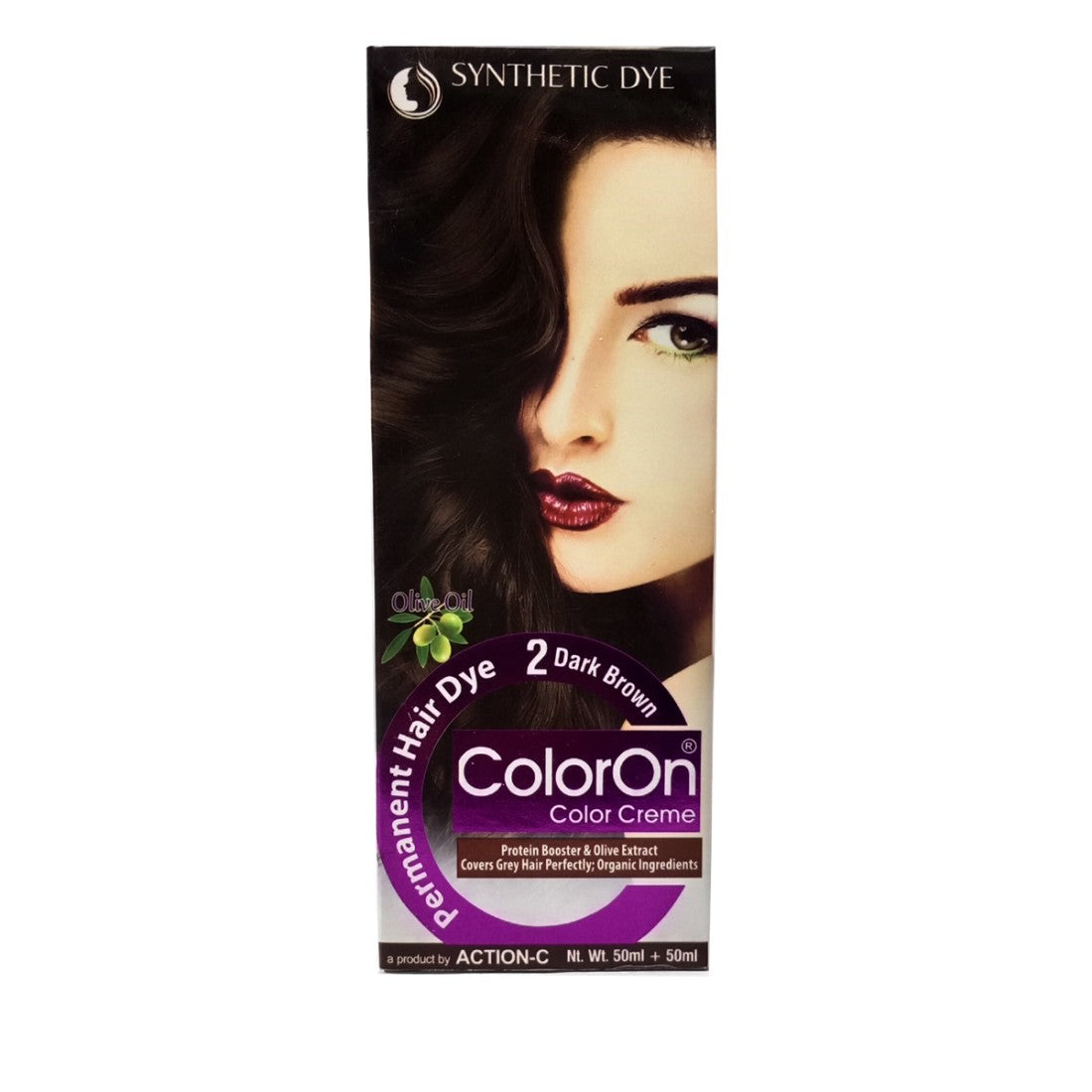 ColorOn Synthetic Dye Creme Hair Color - Dark Brown