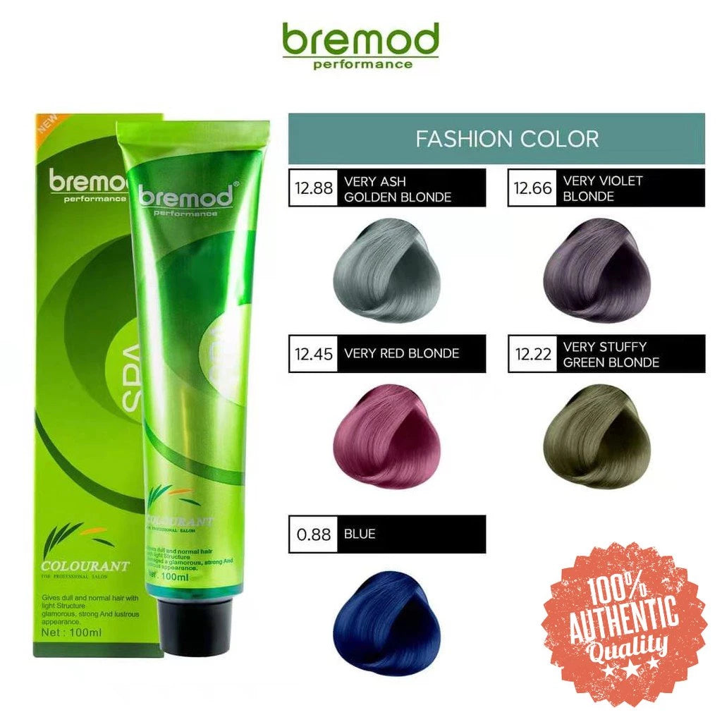 Bremod Hair Color Tube+Developer - 100ml - 12.22 Ash Blond Green