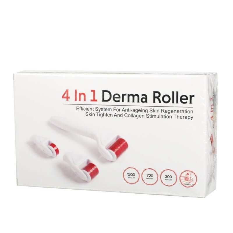 4 in 1 Derma Roller Kit with 3 Needle Heads for Acne Scars - Buy Online in Pakistan at Cosmia.pk