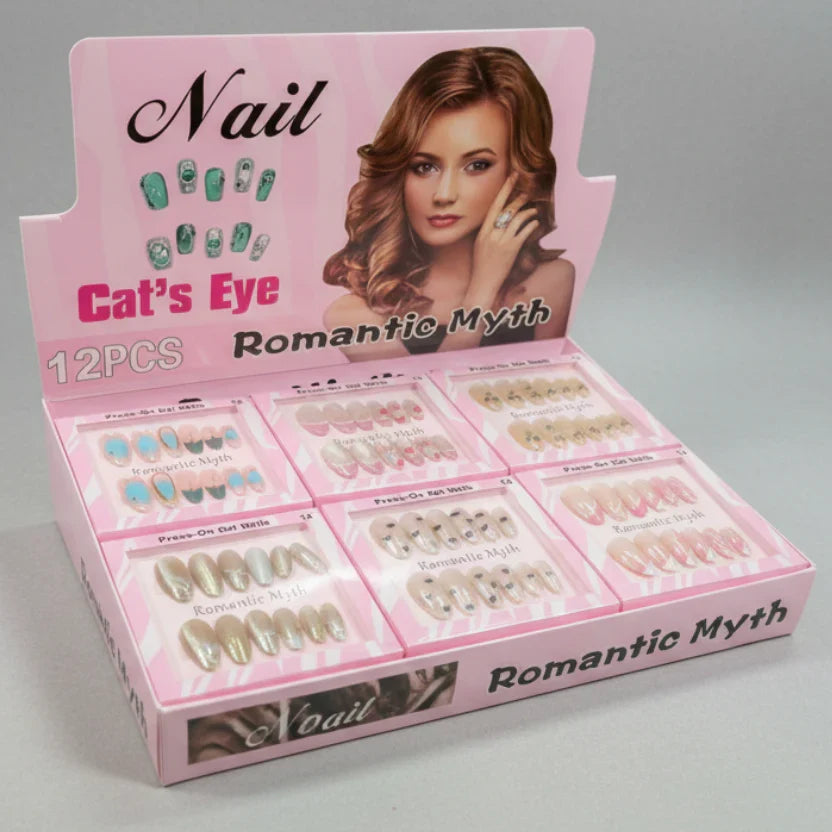 Romantic Myth Cat's Eye Press On Gel Nails - 12 Pcs - Buy Online in Pakistan at Cosmia.pk