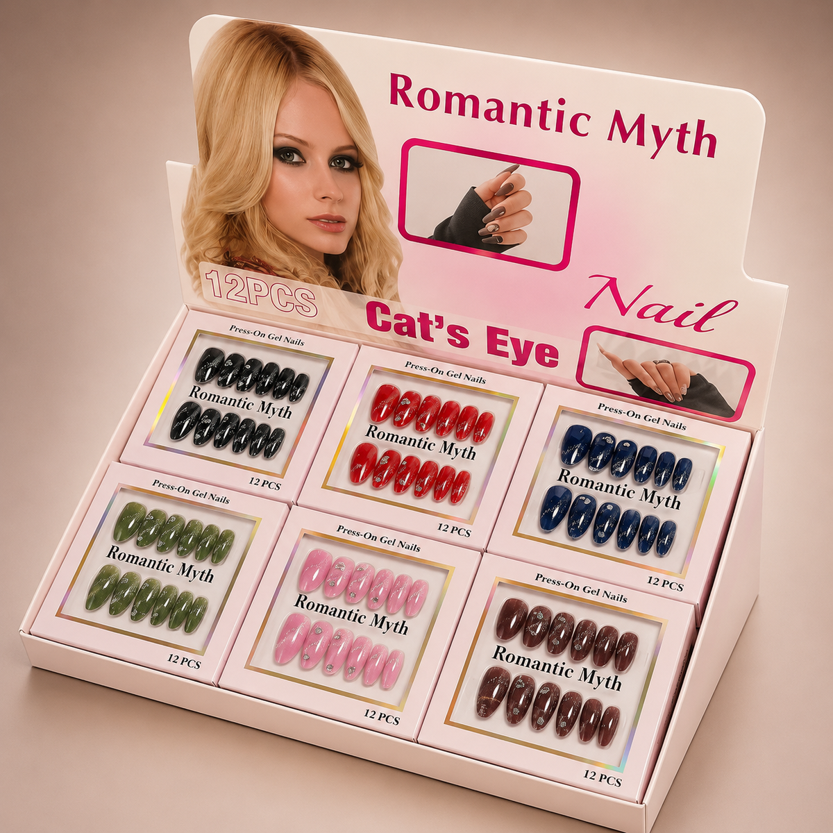 Romantic Myth Cat Eye Press-On Gel Nails - Buy Online in Pakistan at Cosmia.pk