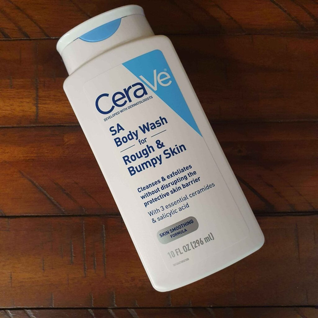 CeraVe SA Body Wash for Rough and Bumpy Skin 296ml - salicylic acid body wash for keratosis pilaris