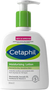 Cetaphil Moisturising Lotion pump close-up — 48 hour hydration