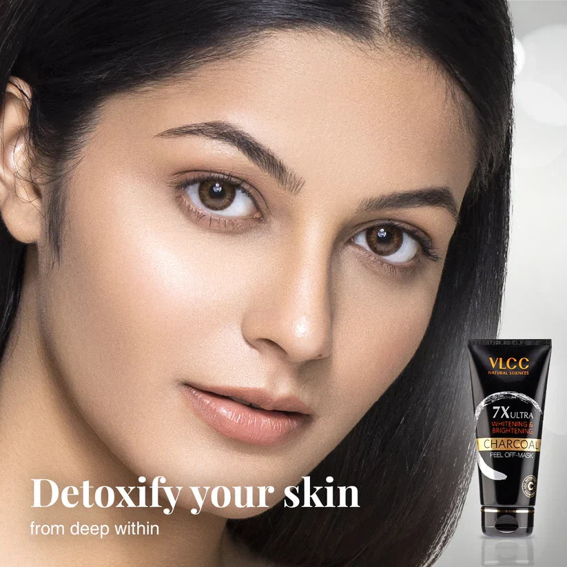 VLCC 7X Ultra Whitening and Brightening Charcoal Peel Off Mask - 100ml - Buy Online in Pakistan at Cosmia.pk