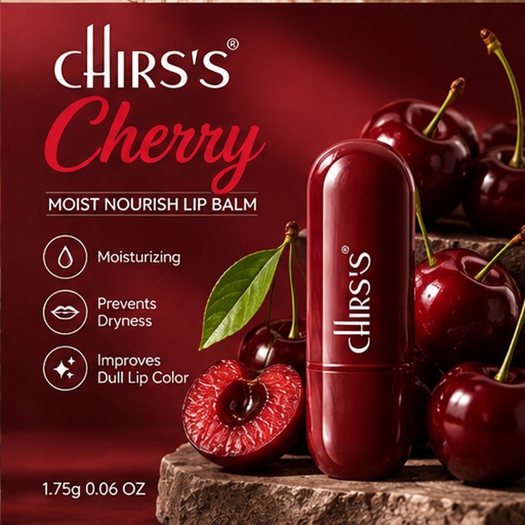 CHIRS'S Moist Nourish Lip Balm Cherry - Buy Online in Pakistan at Cosmia.pk