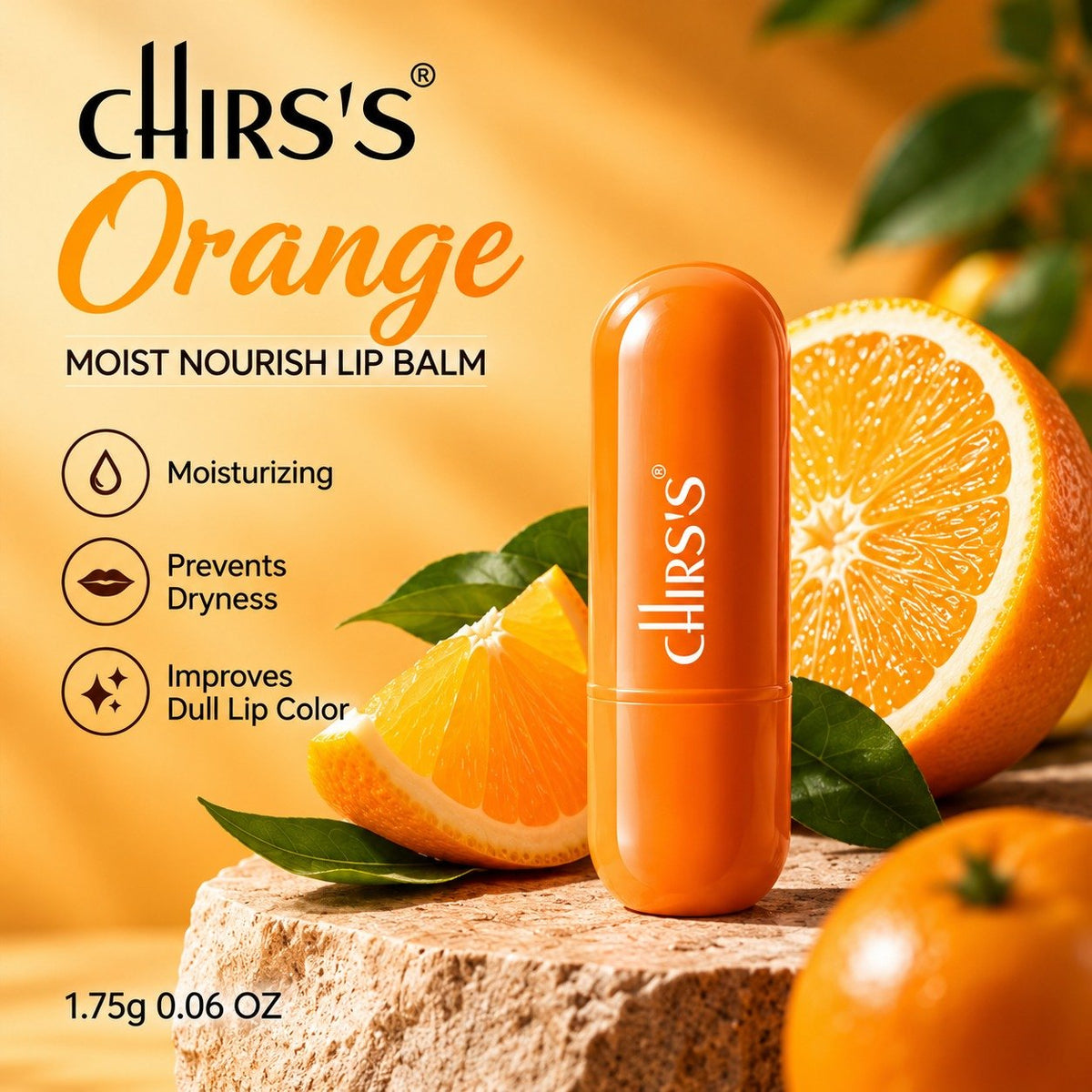 CHIRS'S Moist Nourish Lip Balm Orange - Buy Online in Pakistan at Cosmia.pk