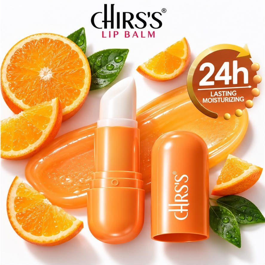 CHIRS'S Moist Nourish Lip Balm Orange open tube 24h moisturizing - Buy Online in Pakistan at Cosmia.pk