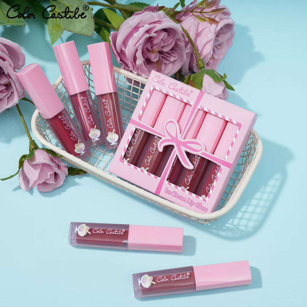 Color Castle Ice Cream Lip Gloss Set 6 Pcs - Buy Online in Pakistan at Cosmia.pk - long lasting glossy color gift box