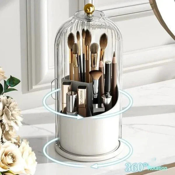 360° Rotating Dustproof Cosmetic Organizer - Buy Online in Pakistan at Cosmia.pk