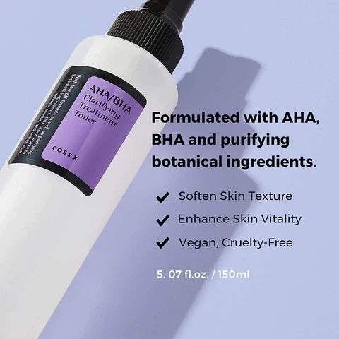 Cosrx AHA BHA Clarifying Treatment Toner - 150ml - Buy Online in Pakistan at Cosmia.pk