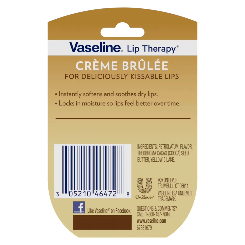 Description for Vaseline Lip Therapy Lip Balm Crème Brûlée - 7g - Buy Online in Pakistan at Cosmia.pk