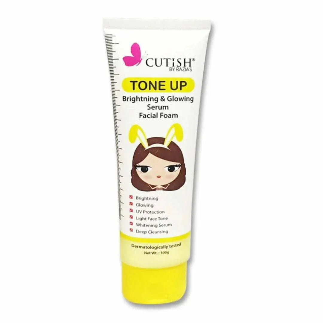 Cutish Tone Up Brightening & Glowing Serum Facial Foam 100g - Buy Online in Pakistan at Cosmia.pk