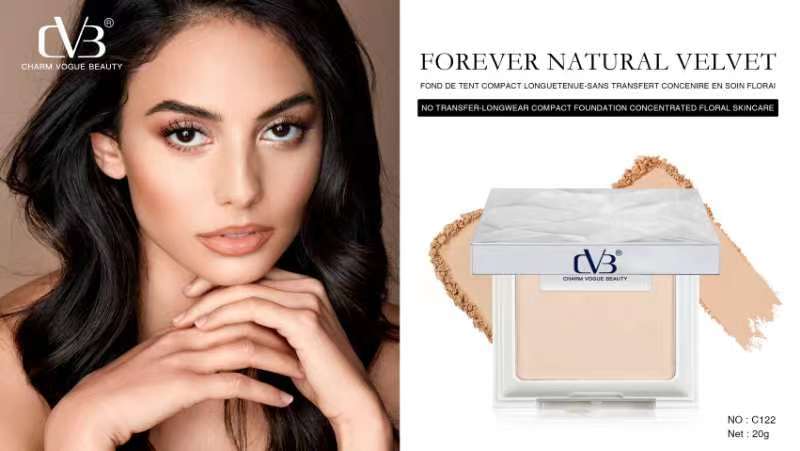 CVB Forever Natural Velvet compact powder 20g — model wear shot, buy online in Pakistan