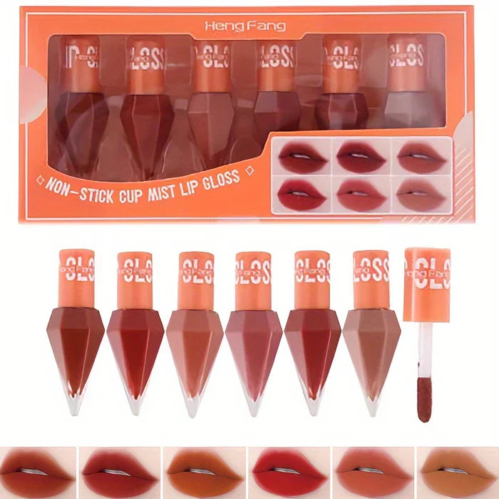 Heng Fang Creamy Mist Lip Gloss - 6 Pcs Set - Buy Online in Pakistan at Cosmia.pk
