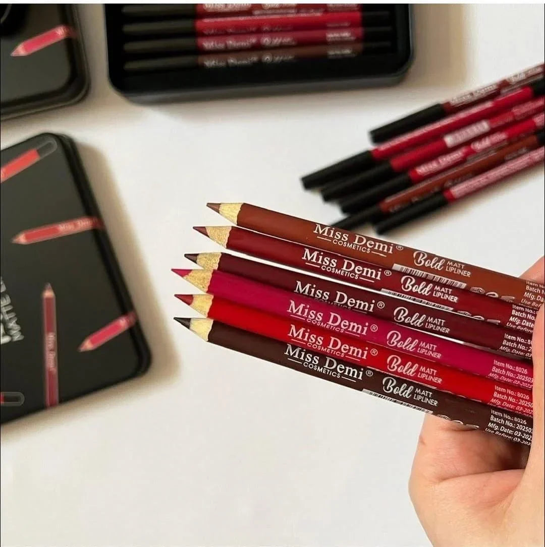 Miss Demi Kiss Matte Lipliner 12- Pcs Set - Buy Online in Pakistan at Cosmia.pk
