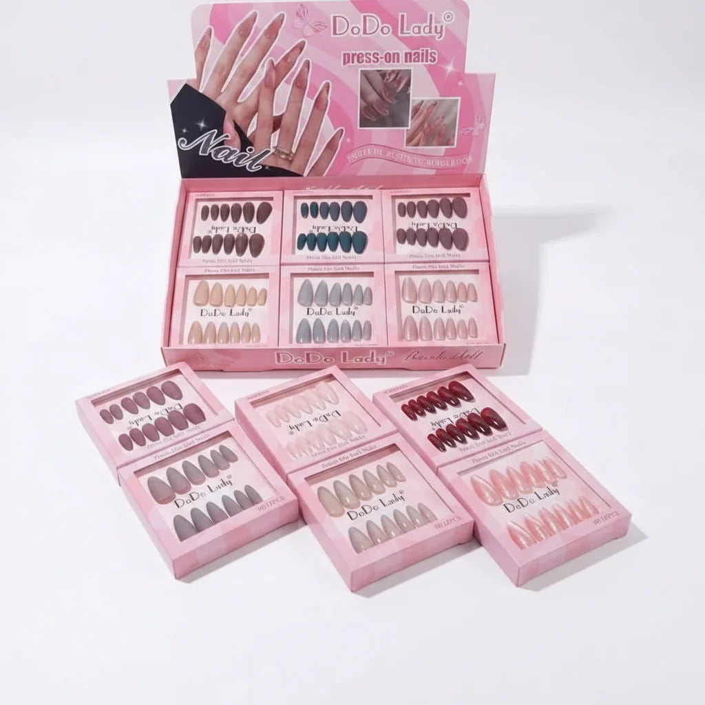 DoDo Lady Fingertip Aesthetic Revolution Press-On Nails Set - 12Pcs - Buy Online in Pakistan at Cosmia.pk