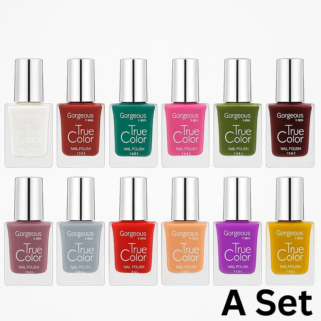 Gorgeous Paris true color permanent nail paint (12 Pcs Set) - Buy Online in Pakistan at Cosmia.pk