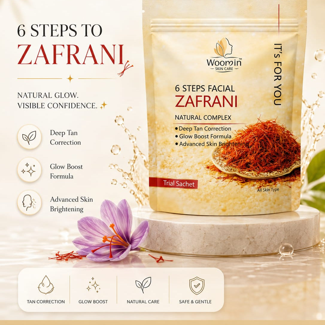 Woomin Skin Care 6 Steps to Zafrani Facial Kit - Buy Online in Pakistan at Cosmia.pk