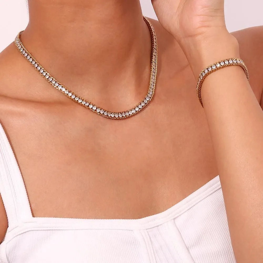 Stainless steel Luster Chain And Luster Bracelet - Buy Online in Pakistan at Cosmia.pk