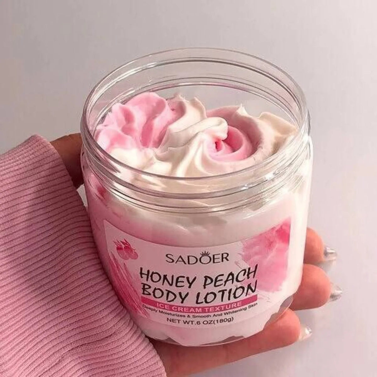 SADOER Honey Peach Body Lotion Ice Cream Texture 180g - Buy Online in Pakistan at Cosmia.pk