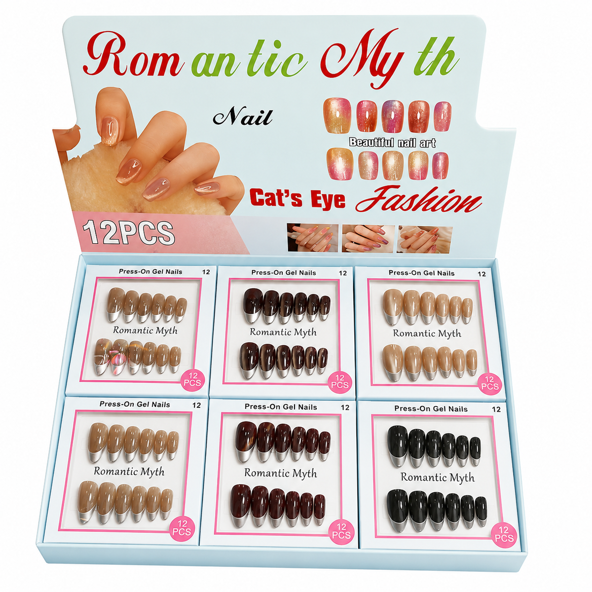 Romantic Myth French Tip Press-On Gel Nails - Buy Online in Pakistan at Cosmia.pk