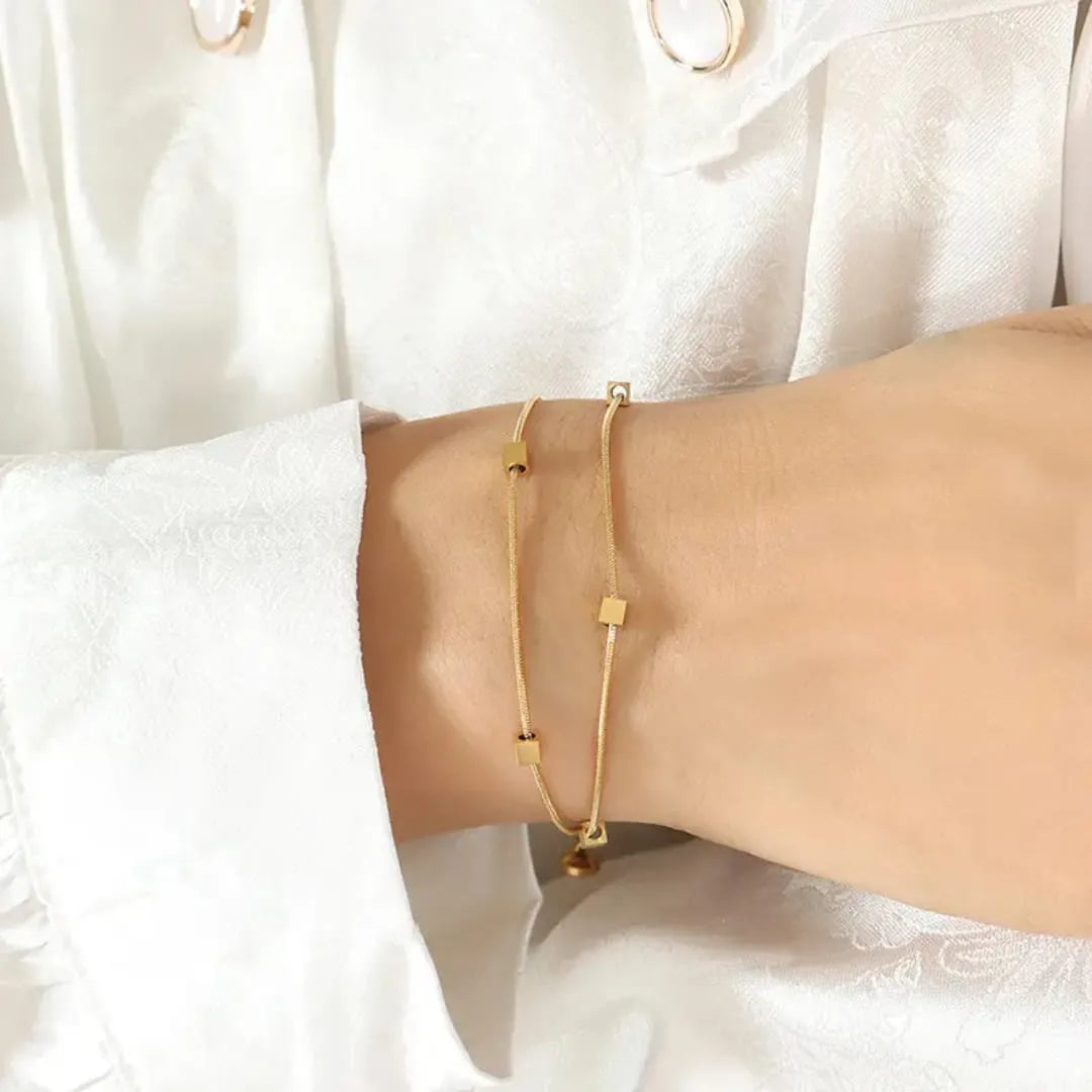 Double Small Square Bracelet - Buy Online in Pakistan at Cosmia.pk