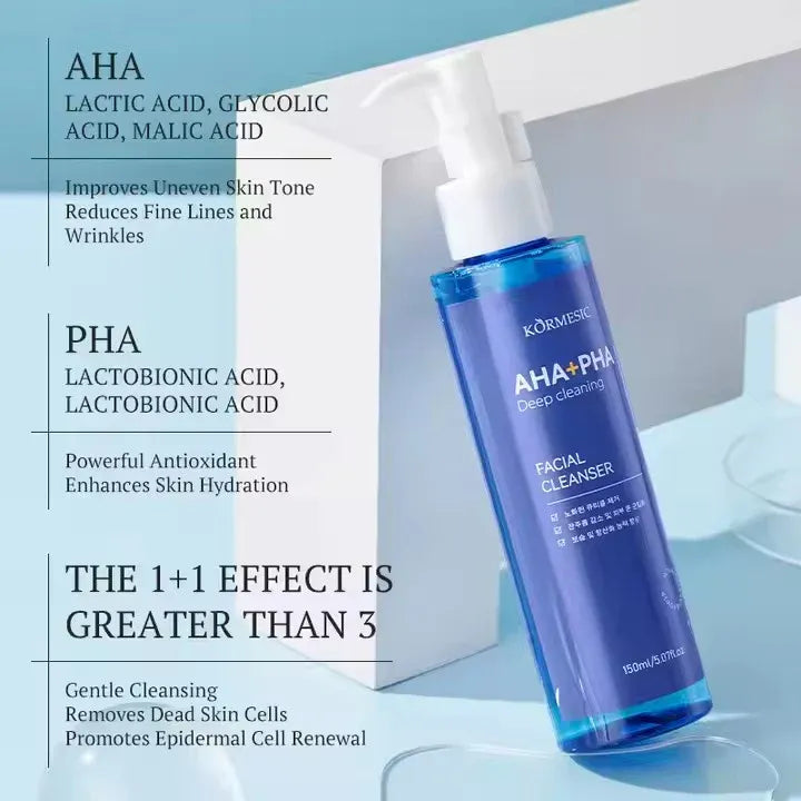 KORMESIC Deep Cleansing Hydrating Face Wash AHA+PHA Facial Cleanser - 150ml - Buy Online in Pakistan at Cosmia.pk