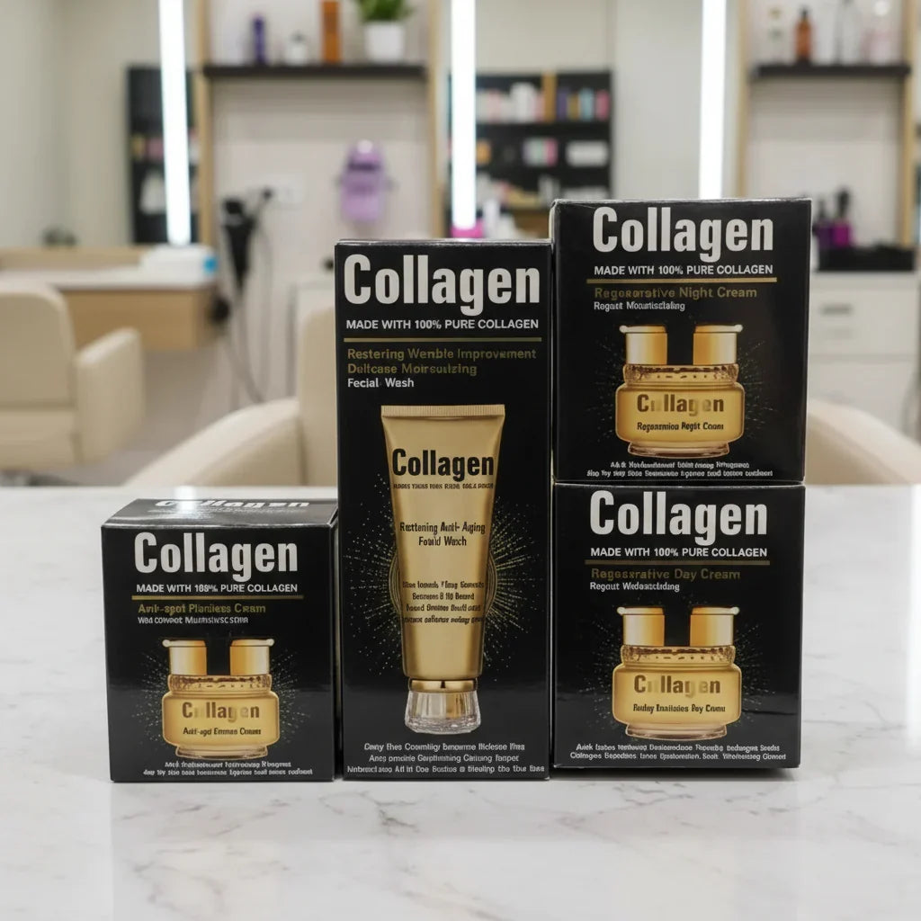 Wokali Collagen Anti Aging 4/Pcs Face Treatment Set - Buy Online in Pakistan at Cosmia.pk