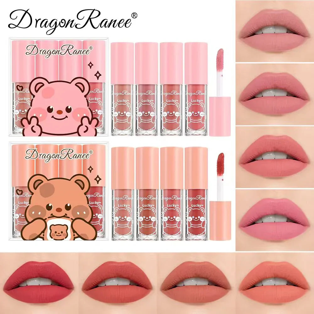 Dragon Ranee Long Lasting Lip gloss Set of 4Pcs - Buy Online in Pakistan at Cosmia.pk