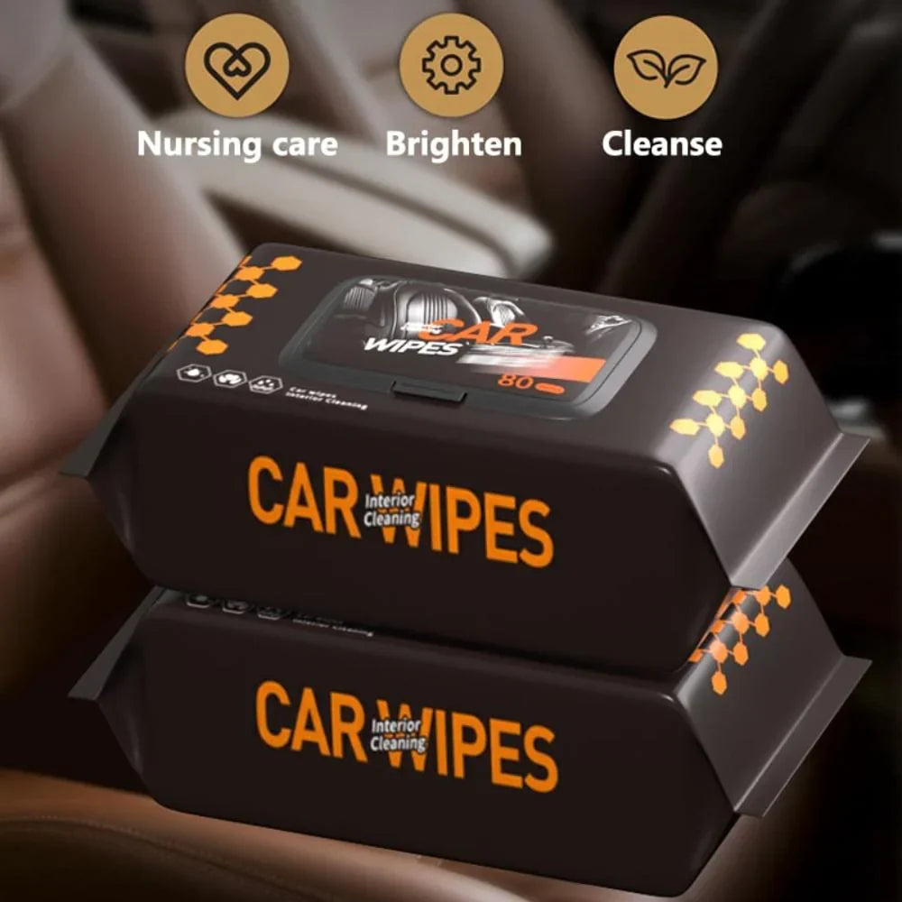 Car interior cleaning and polishing Wipes - PACK OF 80 - Buy Online in Pakistan at Cosmia.pk