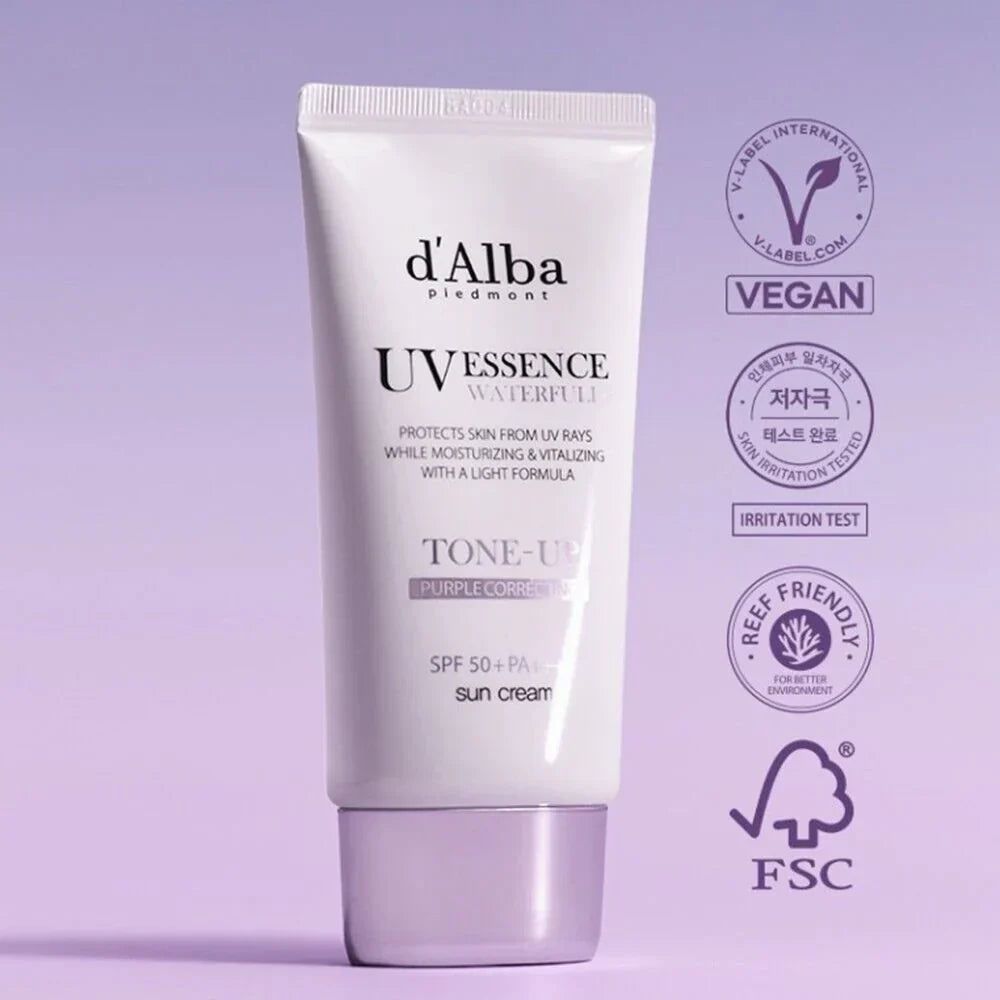 d'Alba Waterfull Purple Tone Up Sun Cream SPF50+ PA++++ - 50ml - Buy Online in Pakistan at Cosmia.pk