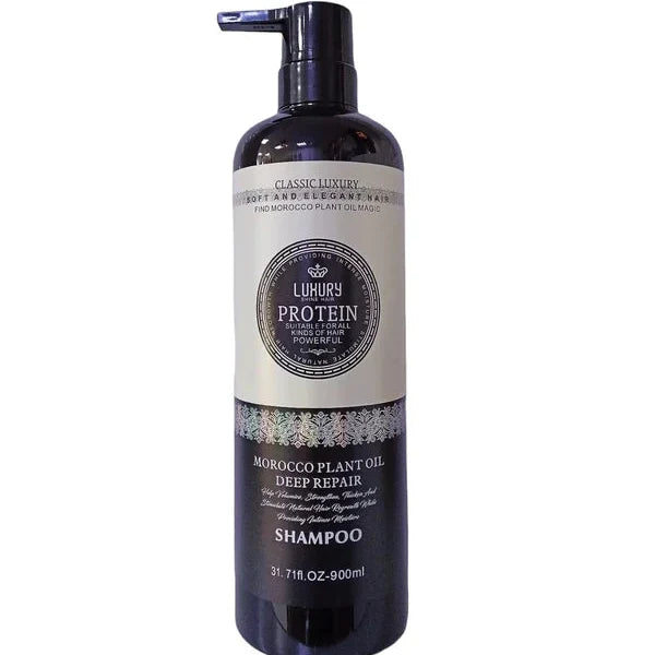 Luxury Protein Moroccan Hair Shampoo Protecting Scalp - 900ml - Buy Online in Pakistan at Cosmia.pk