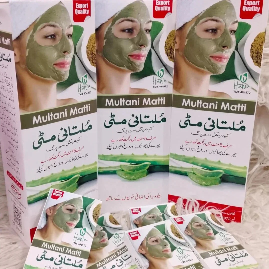 Hania Multani Mitti Fuller Baked Earth Clay Face Mask 50g (Each) – 24 - Buy Online in Pakistan at Cosmia.pk