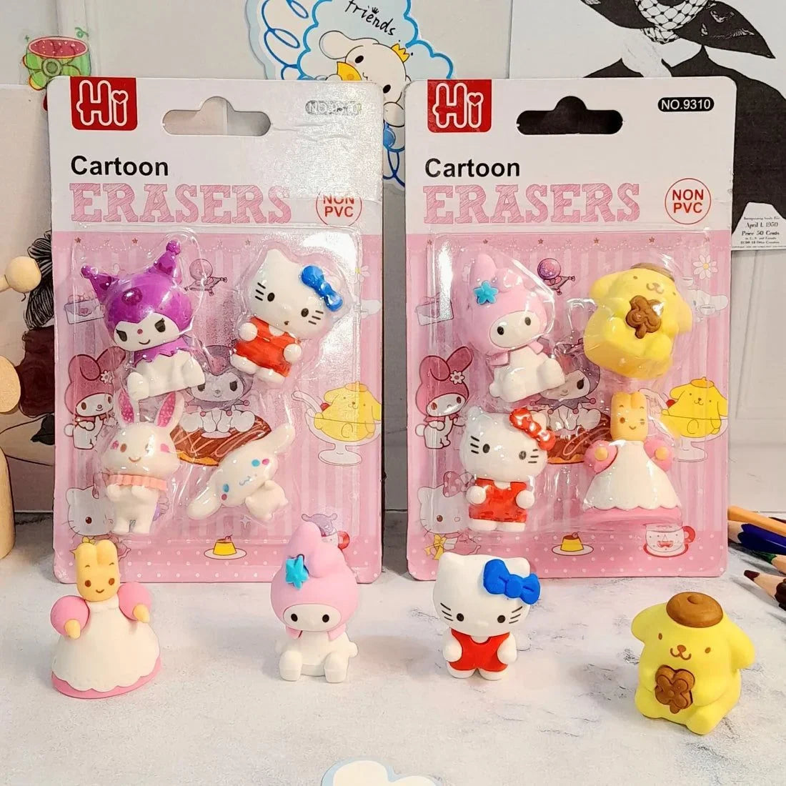 Sanrio-themed 3D miniature character erasers - Buy Online in Pakistan at Cosmia.pk