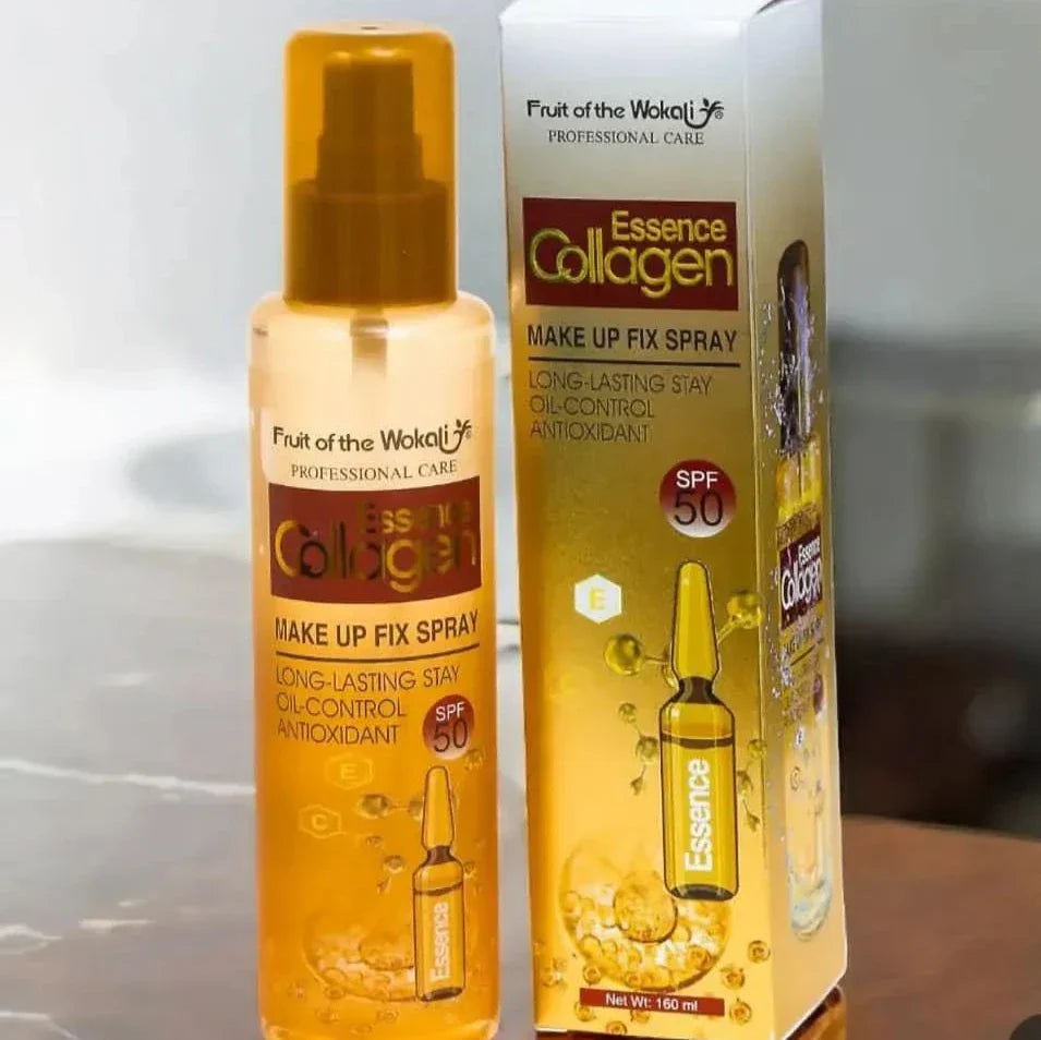 Wokali Essence Collagen Long Lasting, Oil Control Makeup Fixer SPF 50 - 160ml - Buy Online in Pakistan at Cosmia.pk
