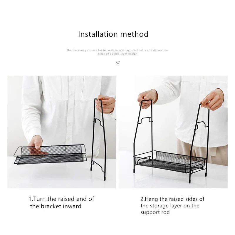 2 Layer Multi-Purpose Mini Portable Iron Organizer - Buy Online in Pakistan at Cosmia.pk