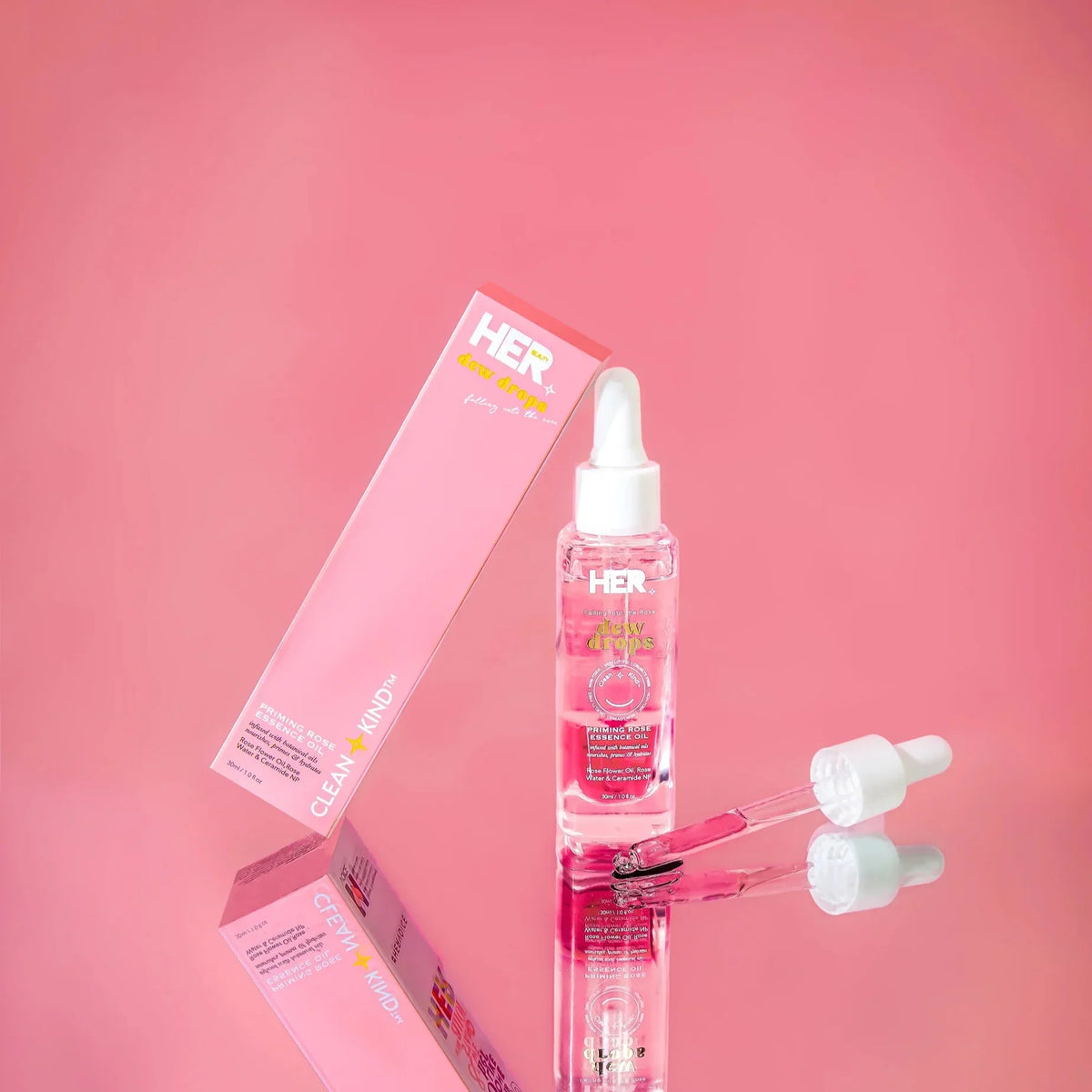 HER Beauty dew drops Priming Rose Essence Oil 30ML - Buy Online in Pakistan at Cosmia.pk