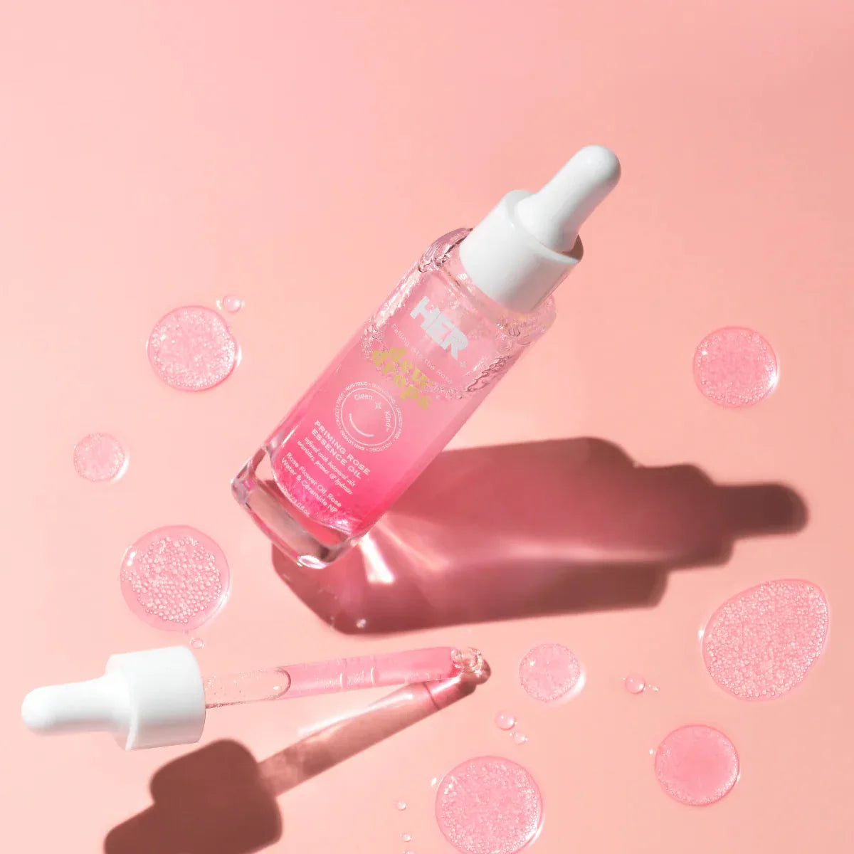 HER Beauty dew drops Priming Rose Essence Oil 30ML - Buy Online in Pakistan at Cosmia.pk