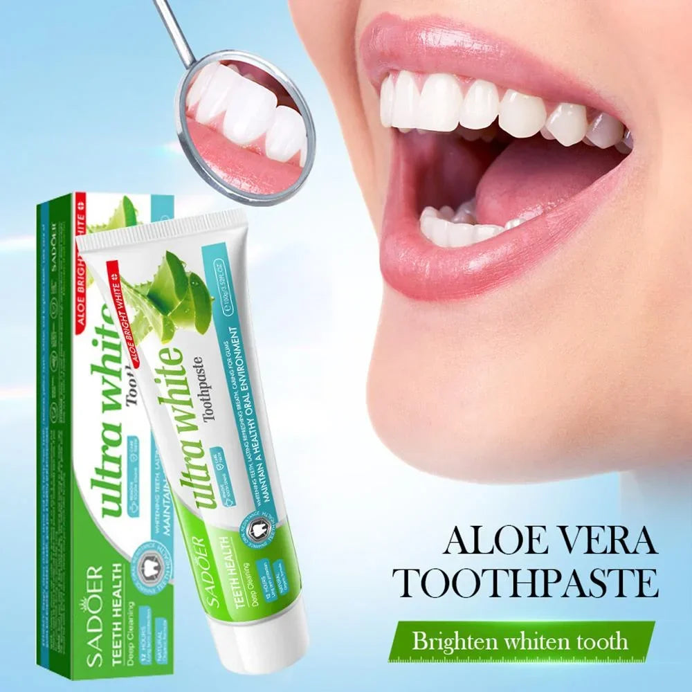 Sadoer Ultra White & Bright Aloevera Toothpaste - 100g - Buy Online in Pakistan at Cosmia.pk